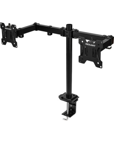 Кронштейн для двух мониторов 13-32, одно колено настольный, серия офис REXANT 38-0356 в Рыбинске Системы видеонаблюдения Pintop.ru