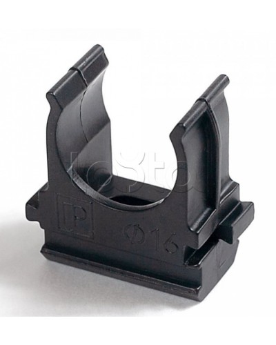 Крепёж-клипса для труб Полистирол черная д25 в малой упаковке (10шт/500шт уп/кор) Промрукав (PR13.0211) в Рыбинске Держатели, клипсы, скобы Pintop.ru