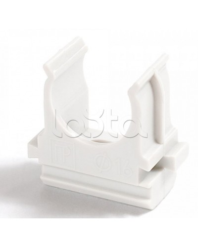 Крепёж-клипса для труб Полистирол белая д50 (10шт/200шт уп/кор) Промрукав (PR.02750б) в Рыбинске Держатели, клипсы, скобы Pintop.ru
