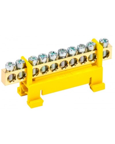 Шина PE земля на DIN-изол тип Стойка ШНИ-6х9-10-С-Ж IEK YNN10-69-10P-K05 в Рыбинске Клеммные колодки Pintop.ru