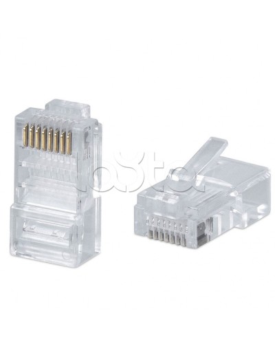 Коннектор RJ-45 под витую пару, категория 5e, универсальный (для одножильного и многожильного кабеля) Cabeus 8P8C в Рыбинске Коннекторы и разъемы Pintop.ru