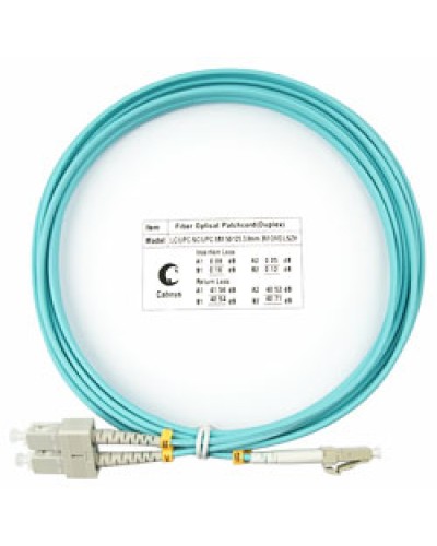 Шнур оптический duplex LC-SC 50/125 MM OM3 3 м LSZH Cabeus FOP-50-LC-SC-3M в Рыбинске Патч-корды оптические Pintop.ru