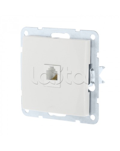 Розетка компьютерная RJ-45 кат. 5е с накладкой (белый) LK60 Экопласт (866104-1) в Рыбинске Розетки компьютерные и телефонные Pintop.ru