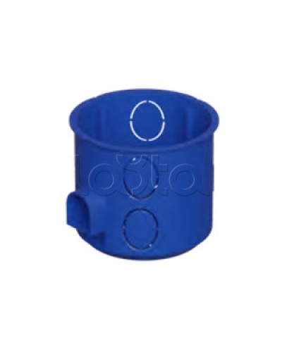 Коробка установочная D68x62мм со стык. ушками, межцентр. 71мм, IP20, цвет синий (1шт) Экопласт (44659-1) в Рыбинске Распределительные коробки Pintop.ru