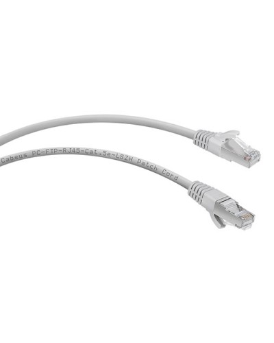 Патч-корд FTP, категория 5e, 0.5 м, LSZH, экранированный, серый Cabeus PC-FTP-RJ45-Cat.5e-0.5m-LSZH в Рыбинске Патчкорды (медные) Pintop.ru