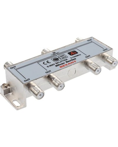 Делитель ТВх6 под F-разъем, 5-1000МГц, Silver (7 F-разъемов в комплекте) REXANT 05-6104 в Рыбинске Системы видеонаблюдения Pintop.ru