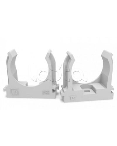 Крепеж-клипса для труб для монтажного пистолета серая в п/э д32 (25шт/500шт уп/кор) Промрукав (PR13.0122) в Рыбинске Держатели, клипсы, скобы Pintop.ru