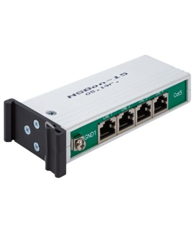 Устройство защиты линий Ethernet 10/100/1000M + PoE, 4 порта. EveryPro 4-Cat5P, патч-корд 4 шт. NSGate NSBon-15 в Рыбинске Устройства защиты от перенапряжений Pintop.ru