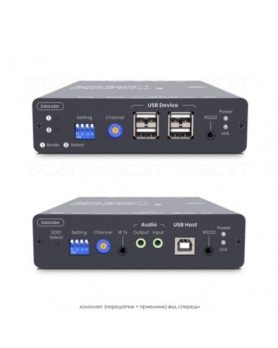HDMI KVM удлинитель сигнала HDMI SC&T HKM01-4K6G в Рыбинске Видеоусилители, Модуляторы, Делители Pintop.ru