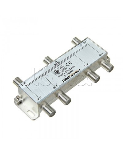 Сплиттер антенный ТВ х 6 под F разъём 5-1000 МГц PROCONNECT 05-6024 в Рыбинске Дополнительное оборудование для сетей Pintop.ru