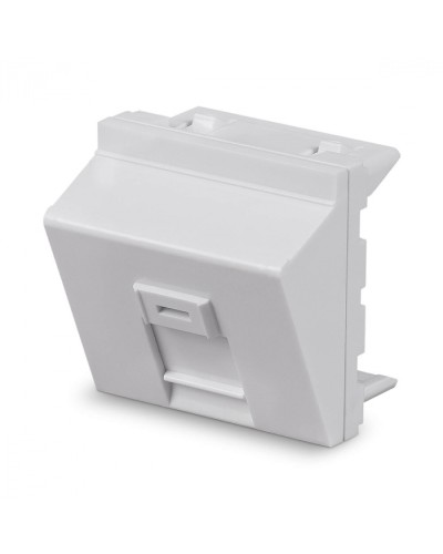 Вставка 45x45 (Mosaic) для 1 модуля формата Keystone Jack, угловая Cabeus (FP-A-45-1M) в Рыбинске Модули Keystone Pintop.ru