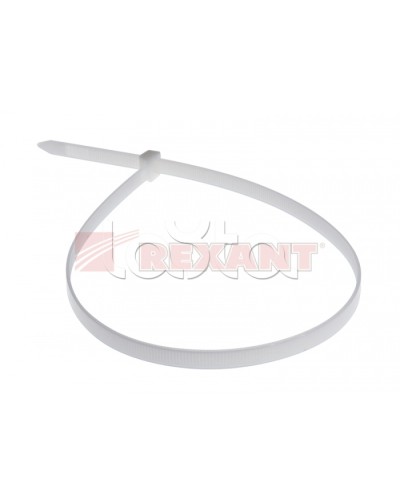Хомут-стяжка нейлоновый 8х500 мм белый (100шт/уп) REXANT 07-0502 в Рыбинске Стяжки-хомуты Pintop.ru
