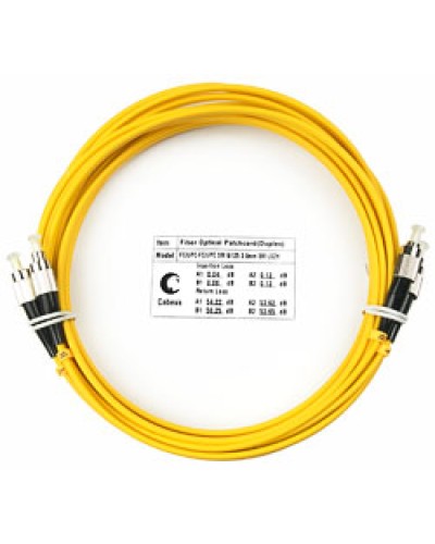 Шнур оптический SM 9/125 duplex FC/FC (5 м) Cabeus FOP(D)-9-FC-FC-5M в Рыбинске Патч-корды оптические Pintop.ru