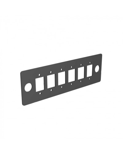 Сменная планка для оптических розеток 6 MPO/MTP Cabeus (FO-FP-6MPO-BK) в Рыбинске Кросс оптический Pintop.ru