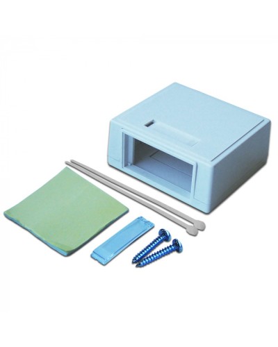 Коробка настенная на 1 модульную вставку, белая LANMASTER (LAN-MB-M2-WH) в Рыбинске Распределительные коробки Pintop.ru