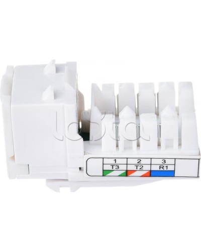 Механизм розетки телефонной (6 контактов) RJ-12 LK45 (Экопласт) (855600) в Рыбинске Розетки компьютерные и телефонные Pintop.ru