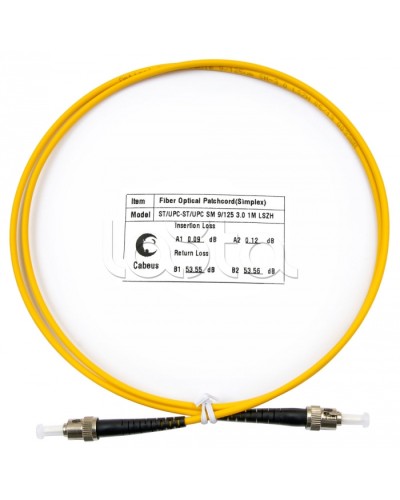 Шнур оптический simplex ST-ST 9/125 sm 1м LSZH Cabeus FOP(s)-9-ST-ST-1m в Рыбинске Патч-корды оптические Pintop.ru