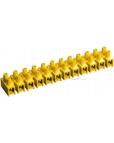 Зажим винтовой ЗВИ-5 н/г 1,5-4мм2 (12пар) желтый IEK UZV7-005-04 в Рыбинске Клеммные колодки Pintop.ru