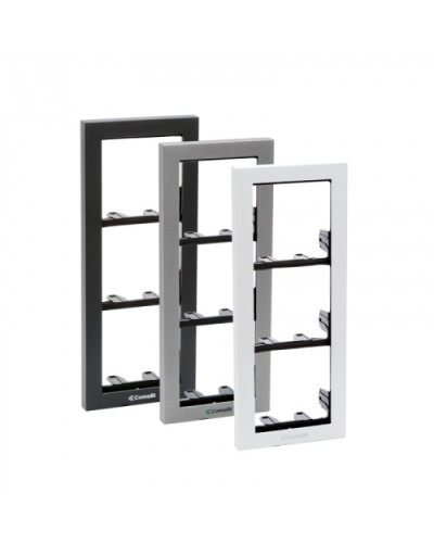 Рамка iKall на 3 модуля, антрацит Comelit в Рыбинске Малоабонентные видеодомофоны Pintop.ru