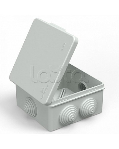 Коробка распределительная 40-03025 для прямого монтажа безгалогенная (HF) атмосферостойкая серая 100х100х50 (60шт/кор) Промрукав в Рыбинске Распределительные коробки Pintop.ru