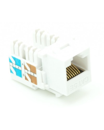 Модуль-вставка типа Keystone, Кат.5e (Класс D), 100МГц, RJ45/8P8C, 110/KRONE, T568A/B, неэкранированный, белый, уп-ка 10шт. NETLAN EC-UKJ-UD2-WT-10 в Рыбинске Коннекторы Pintop.ru
