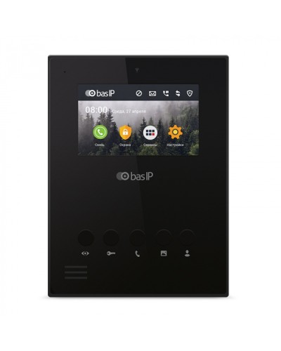 Видеодомофон BAS-IP AU-04LA BLACK в Рыбинске Абонентские видеоустройства Pintop.ru
