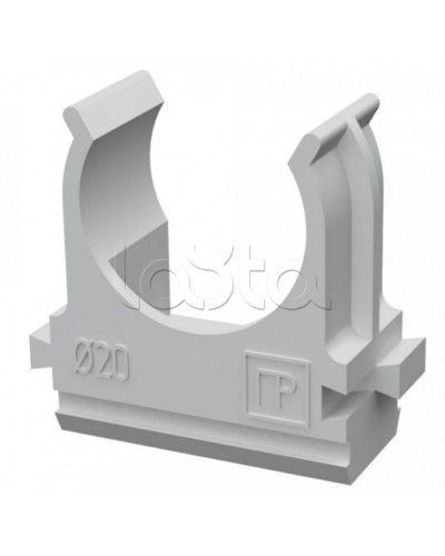 Крепеж-клипса для труб АБС-пластик в карт д20 (150шт/1500шт уп/кор) Промрукав (PR.0620) в Рыбинске Держатели, клипсы, скобы Pintop.ru