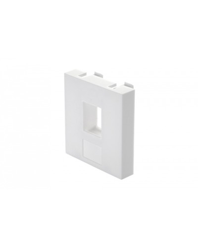 Адаптер 45 × 45 мм для 1 мультимедиа-модуля Keystone без шторки, белый Eurolan (16B-45-11WT) в Рыбинске Модули Keystone Pintop.ru