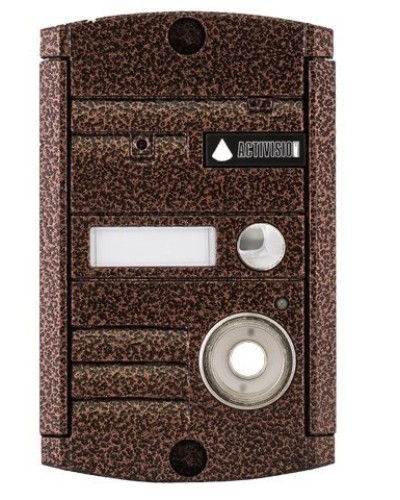 Видеопанель вызывная накладная цветная на 1 абонента Activision AVP-451 (PAL, медь) в Рыбинске Вызывные видеопанели малоабонентные Pintop.ru