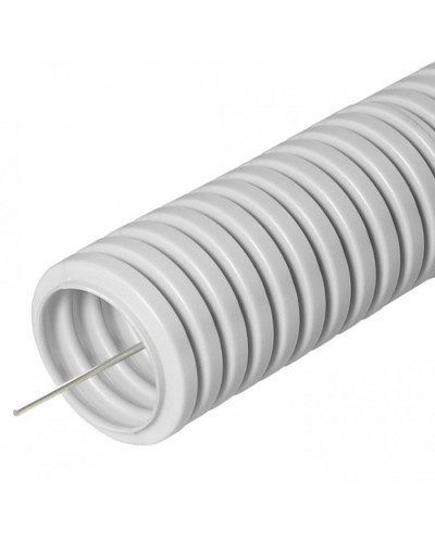 Труба гофрированная ПВХ легкая 350 Н серая с/з д16 (25м/уп) Промрукав (PR.011631М25) в Рыбинске Труба гофрированная Pintop.ru