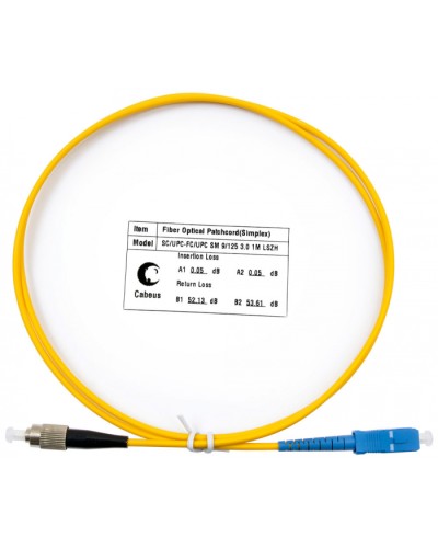 Шнур оптический simplex SC-FC 9/125 SM 1 м LSZH в Рыбинске Патч-корды оптические Pintop.ru