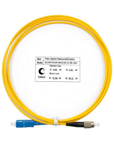 Шнур оптический simplex SC-FC 9/125 SM 2 м LSZH в Рыбинске Патч-корды оптические Pintop.ru