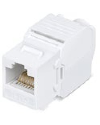 Вставка Keystone Jack RJ-45(8P8C), категория 6, 110 IDC, угол заделки 180 градусов, без инструмента (Toolless), белая в Рыбинске Модули Keystone Pintop.ru