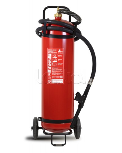 Огнетушитель ПОЖТЕХНИКА ОП-50(з) МИГ на тележке с перекрывным стволом, (баллон 62,5л., ОТВ-50кг) в Рыбинске Огнетушители Pintop.ru