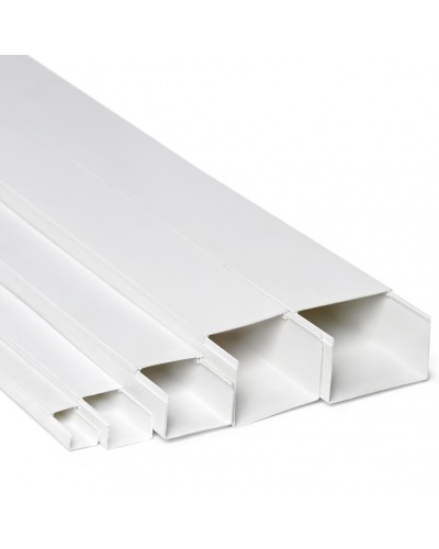 Кабель-канал 40x25x2000, двойной замок, белый (ПожТехКабель) в Рыбинске Кабель-канал Pintop.ru