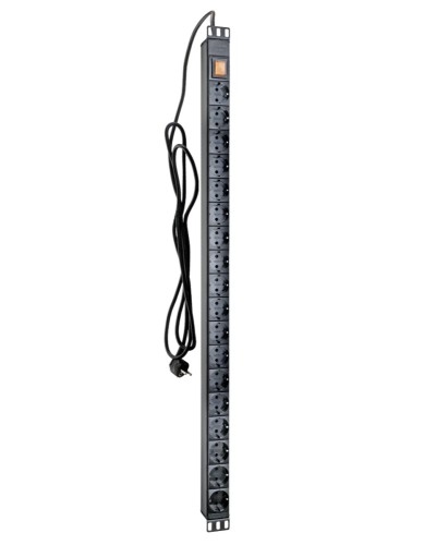 Блок распределения питания базовый вертикальный Eurolan (60A-62-01-18BL) в Рыбинске Блоки розеток Pintop.ru