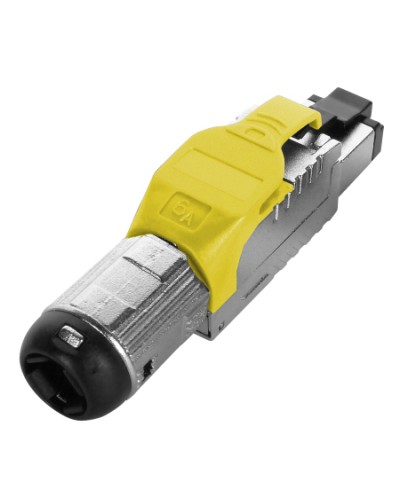 Разъем полевой оконцовки RJ-45 Hyperline (PLUE-8P8C-S-C6A-SH-YL) в Рыбинске Коннекторы Pintop.ru