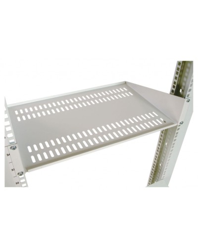 Полка перфорированная консольная 2U, глубина 300 мм черный ЦМО МС-30-9005 в Рыбинске Полки для шкафов и стоек Pintop.ru