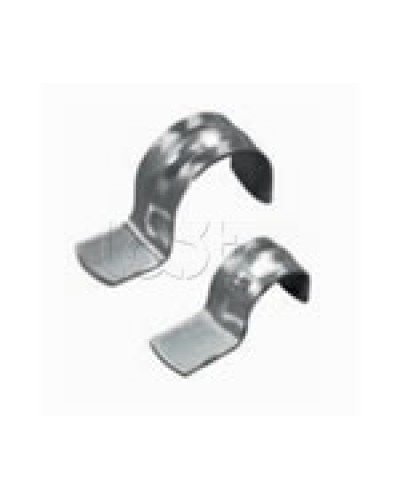 Скоба оцинкованная однолапковая без монтажного отверстия, для трубы D40мм (1уп = 50шт) Экопласт (43741-50) в Рыбинске Держатели, клипсы, скобы Pintop.ru