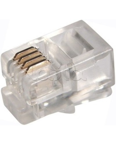 Джек телефонный 4P4C (100шт/уп) REXANT 05-1001 в Рыбинске Коннекторы Pintop.ru