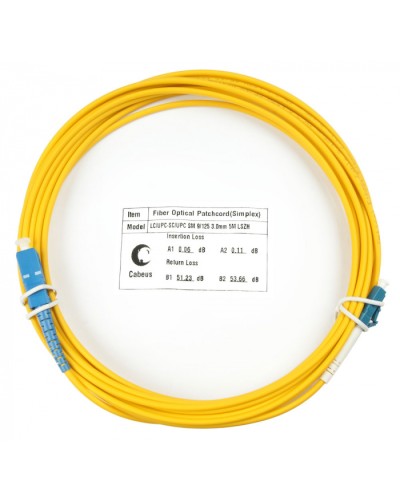 Шнур оптический simplex LC-SC 9/125 sm 20м LSZH Cabeus FOP(s)-9-LC-SC-20m в Рыбинске Патч-корды оптические Pintop.ru