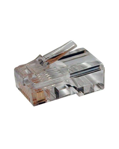 Коннектор RJ-45 под витую пару, категория 6 , универсальный (для одножильного и многожильного кабеля) Cabeus 8P8C-C6 в Рыбинске Коннекторы и разъемы Pintop.ru