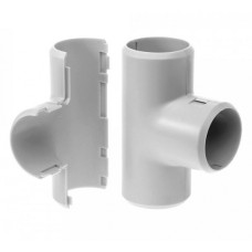 Тройник разборный д20 безгалогенный (HF) атмосферостойкий серый (50шт/600шт уп/кор) Промрукав (PR13.0365)