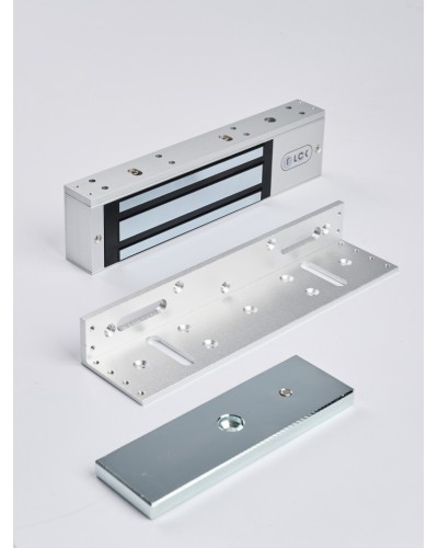 R-Lock RL-EML350-L0S - Электромагнитный замкок, 350кг, DC12/24B, цвет серебристый сатинированный алюминий RAL 7047 в Рыбинске Электромагнитные замки Pintop.ru