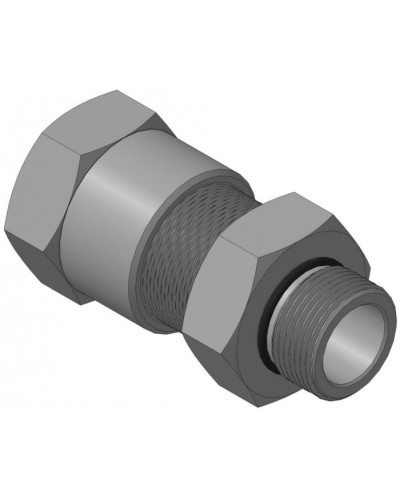 Кабельный ввод для бронированного кабеля с уплотнением внутренней оболочки кабеля резьбой G3/4, внешним диаметром кабеля D=18-22 мм и проходным диаметром кабеля d=8-12 мм Спектрон КВБ-22/12-Н-G3/4 в Рыбинске Аксессуары для кабель-канала Pintop.ru