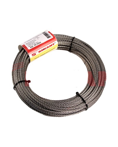 Трос нержавеющий d=3мм, моток 20 метров REXANT 09-5503 в Рыбинске Крепежные изделия Pintop.ru