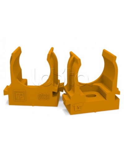 Крепеж-клипса для труб для монтажного пистолета оранжевая д20 (100шт/900шт уп/кор) Промрукав (PR13.0152) в Рыбинске Держатели, клипсы, скобы Pintop.ru