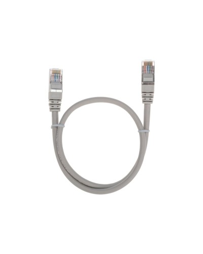 Патч-корд F/UTP, CAT 5e, RJ45-RJ45, 26AWG, LSZH, серый, 0,5м REXANT 02-0110-05 в Рыбинске Патчкорды (медные) Pintop.ru
