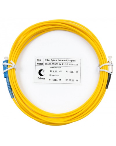 Шнур оптический simplex SC-FC 9/125 sm 7м LSZH Cabeus FOP(s)-9-SC-FC-7m в Рыбинске Патч-корды оптические Pintop.ru