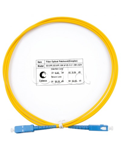 Шнур оптический simplex SC-SC 9/125 SM 1,5 м LSZH Cabeus FOP(s)-9-SC-SC-1,5M в Рыбинске Патч-корды оптические Pintop.ru